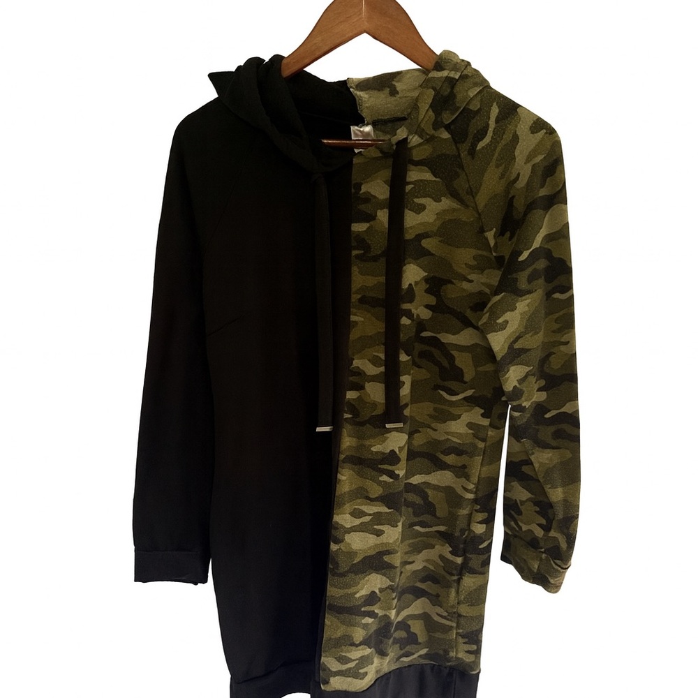 Black and Camouflage Hoodie
